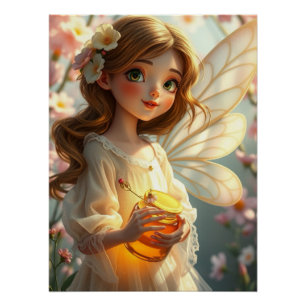 Póster Arte de hadas en primavera