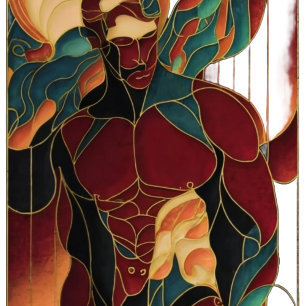 Póster arte de ilustracion puro macho