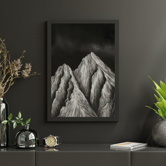 Póster Arte de la Línea de Montaña minimalista (Subido por el creador)