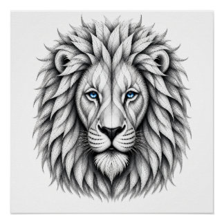 Póster Arte de León Abstracto