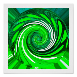Póster Arte de mezcla verde