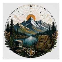 Arte de paisaje de aventura de naturaleza alpina v