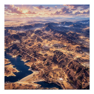 Póster Arte de paisaje fotográfico editado (mejor calidad