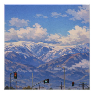 Póster Arte de paisaje fotográfico editado (mejor calidad