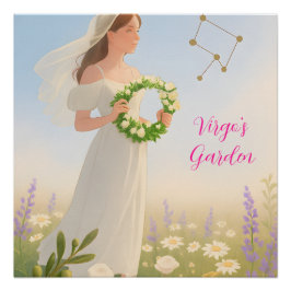 Póster Arte de pared brillante de astrología del signo de