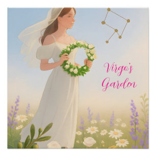 Póster Arte de pared brillante de astrología del signo de