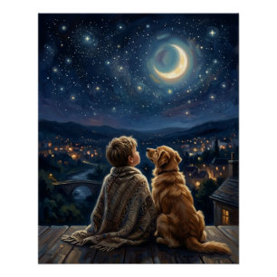 Póster Arte de pared de aventura infantil en la naturalez