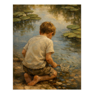 Póster Arte de pared de aventura infantil en la naturalez