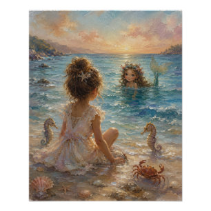 Póster Arte de pared de aventura infantil en la naturalez