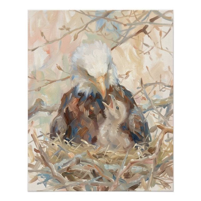 Póster Arte de pared de nido de águila suave (Anverso)