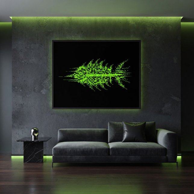 Póster Arte de Pared de Pez con Código de Pixel de Fallo (Subido por el creador)