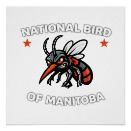 Póster Arte de pared del ave nacional de Manitoba