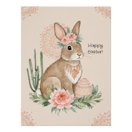 Póster Arte de pared imprimible del conejo de Pascua cris