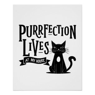 Póster Arte de pared para amantes de los gatos: “La perfe