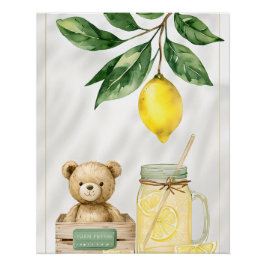 Póster Arte de pared para baby shower de limón fresco de 