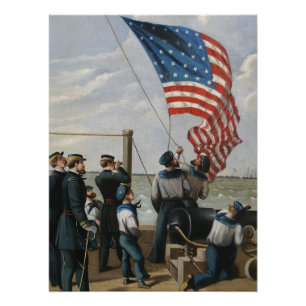 Póster Arte de pintura de la Marina Militar Vintage de Ba