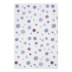 Póster Arte de puntos con pinceladas orgánicas y adorable