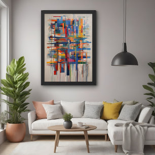 Póster Arte de resumen geométrico moderno