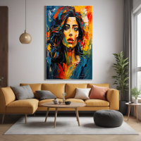 Arte de retrato expresionista radiante