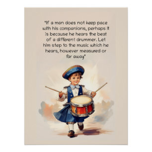 Póster Arte de tambor diferente