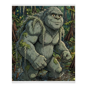 Póster Arte de tarjeta coleccionable del monstruo del pan