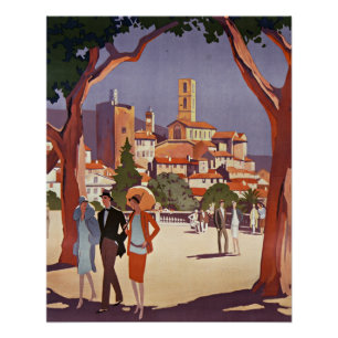 Póster Arte de Verano Vintage Grasse