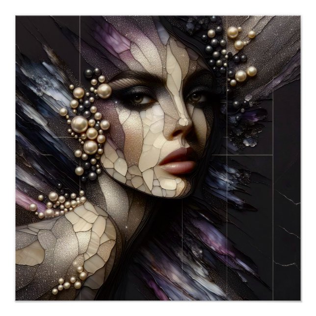 Póster Arte De Vidrio Manchado (Anverso)