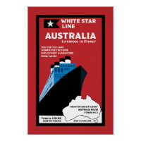 Arte de vintage de la inmigración australiana