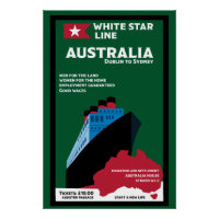 Arte de vintage de la inmigración australiana