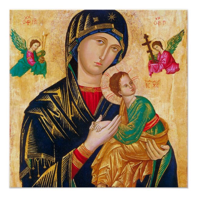 Póster Arte de vintage de madre e hijo (Anverso)