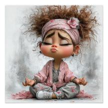 Arte de yoga divertido y descarado