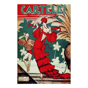 Póster Arte Deco Vintage - Carteles - Bailarina del Carib
