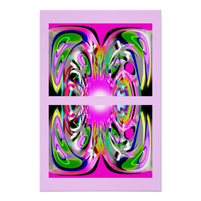 Póster Arte decorativo de fantasía gemela (Anverso)