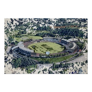Póster Arte del Estadio de Cricket - Southampton, Hampshi