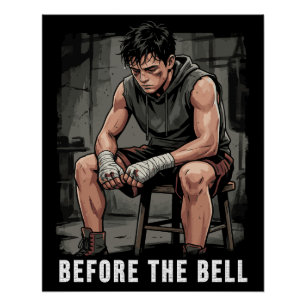 Póster Arte del gimnasio de boxeo motivacional Before The