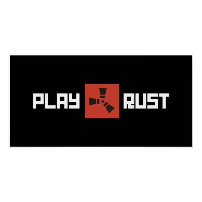 Póster Arte del logotipo de Rust (Anverso)