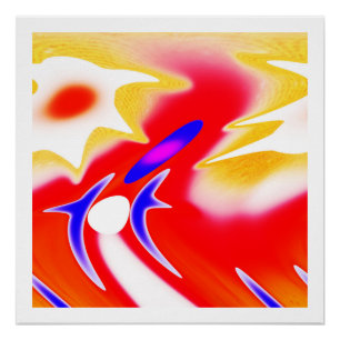 Póster Arte deportivo alienígena de verano