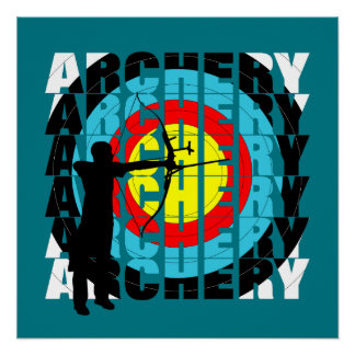 Póster Arte deportivo Guay Typography Archers Gráfico