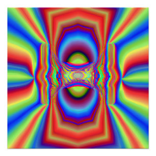 Póster Arte digital de intersección dimensional