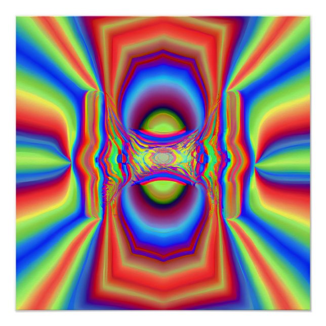 Póster Arte digital de intersección dimensional (Anverso)