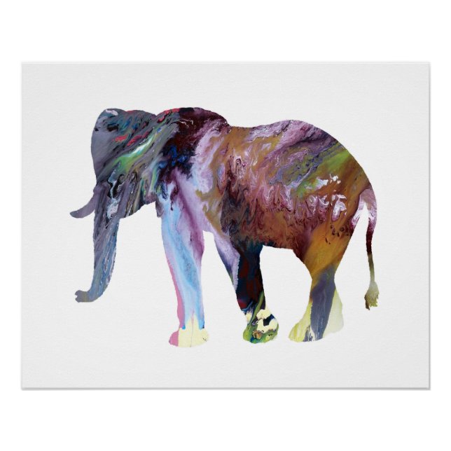 Póster Arte elefante (Anverso)