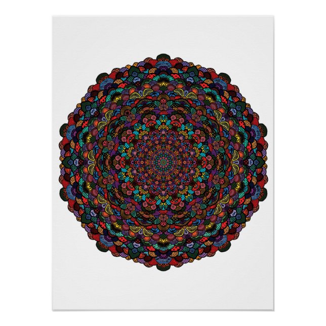 Póster Arte em mandala (Anverso)
