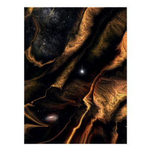 Póster Arte espacial surrealista de ciencia ficción fanta