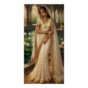 Póster Arte exquisito del palacio de la novia india vinta