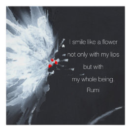 Póster Arte floral abstracto minimalista