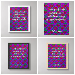 Póster (Arte Floral / Flores rojas) Crea Tu Propia Cita