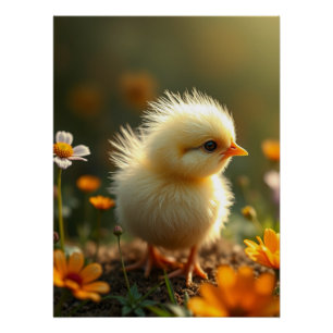 Póster Arte Fluffy Amarillo de Chick