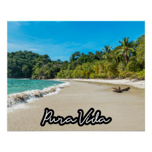 Póster Arte fotográfico de Playa Pura Vida Costa Rica