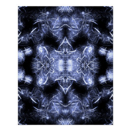 Póster Arte fractal del mandala de relámpago eléctrico