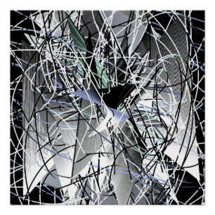 Póster Arte geométrico abstracto 3D